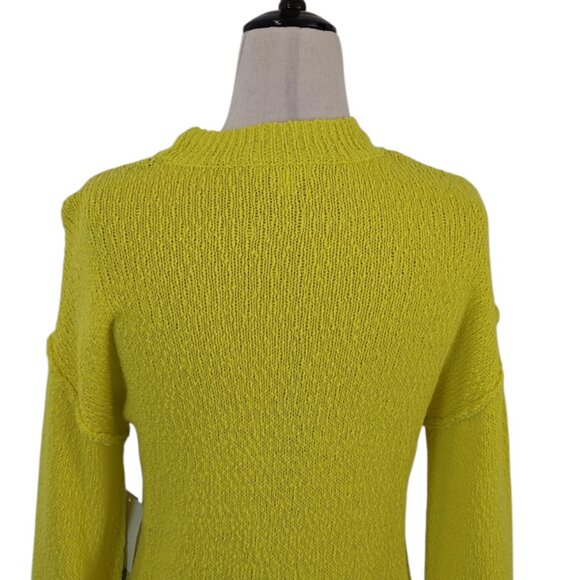 ABOUND Yellow Knit Sweater XS Women’s Long Sleeve Crewneck Fall Top NWT - Picture 8 of 11
